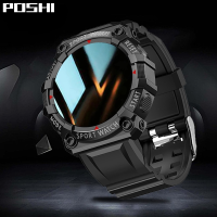 Jam Tangan Digital อัจฉริยะ POSHI สำหรับผู้ชายใหม่เอี่ยมดั้งเดิมนาฬิกาข้อมือเล่นกีฬาผู้หญิงอัตราการเต้นของหัวใจเครื่องวัดการนอนหลับเลือดนาฬิกาอัจฉริยะกันน้ำ