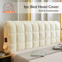 Dansunreve ปลอกหุ้มหัวไม้กอล์ฟเตียงลายสก๊อตแบบหนาเตียงเดี่ยวเรียบยืดหยุ่น Cover Headboard นุ่มรวมทุกอย่างป้องกันการชนหัวเตียงด้านหลัง