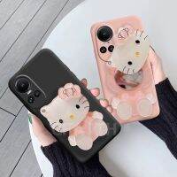 เคสเนื้อสัมผัสนุ่ม OPPO Reno 10 10Pro Reno10 Pro + 5G 2023แฟชั่นใหม่พร้อม Oppo Reno เคสใส่โทรศัพท์กระจกแต่งหน้าน่ารัก10Pro และฝาครอบป้องกันเลนส์