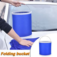 91113L Car Folding Bucket Barrel Portable Camping Hiking Fishing Washing Bucket Outdoor Fish Tackles Tool Auto TrunkCanvas Bag