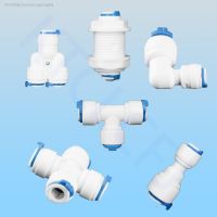 ☃ RO Water Hose Connection Straight Elbow Tee Cross 1/4 3/8 Coupling Plastic Quick Pipe Fitting Reverse Osmosis Connector