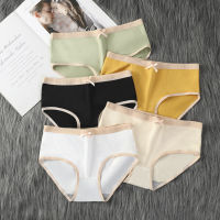 สินค้าพร้อมส่งจากไทย?Angle Bra ? (N703) กางเกงในผ้านุ่มยืด ขอบยางยืดสีนู้ด แต่งโบว์ที่เอวน่ารัก