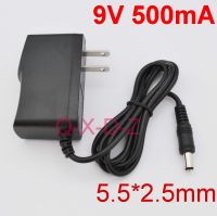 1PCS 9V 500mA High quality AC 100V-240V Converter Switching power adapter DC 9V 0.5A Supply US Plug DC 5.5mm x 2.1mm-2.5mm