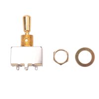 8X Metal Electric Guitar 3 Way Box Toggle Switch for Les Paul with Metal Tip (Gold)