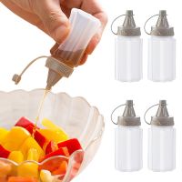 【CW】 4 PCS/Set Plastic Sauce Squeeze Bottle Seasoning Salad Dressing Containers Transparent Spice Jar