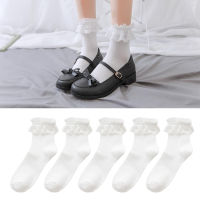 20215 Pairs Lolita Style Japanese Maiden Lovely Woman Lace Short Socks Summer Sweet Ruffle Cotton Princess Socks High Quality