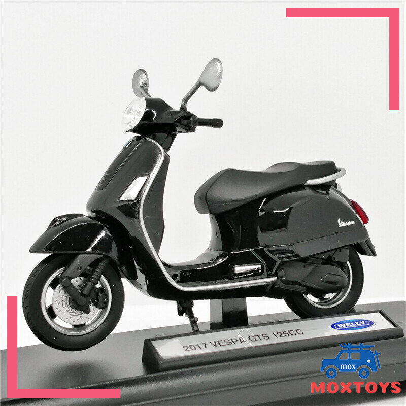 Welly 1:18 Vespa 2017 GTS 125CC MOTORCYCLE BIKE DIECAST MODEL NEW IN BOX WHITE 