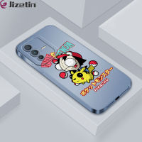 Jizetin เคสโทรศัพท์สำหรับ Vivo V21 V21 5G Vivo V21E Vivo V23 5G เคสการ์ตูน Pikacémn น่ารัก Pikacu เคสโทรศัพท์ดีไซน์กล้องเต็มรูปแบบฝาครอบซิลิโคนนุ่มเคสกันกระแทกป้องกัน TPU