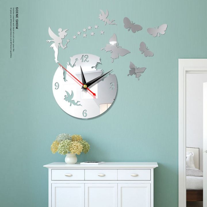 3d-wall-clock-diy-wall-clock-acrylic-clock-3d-wall-clock-butterfly-design-clock-mute-wall-clock-stereo-wall-clock-living-room-wall-decoration-bedroom-wall-decoration-mirror-sticker-clock-creative-cloc