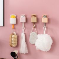 1 PCS Creative Cartoon Hook Seamless Dormitory Bedroom Door Hangers Hooks Key Umbrella Towel Cap Coat Rack Wall Hook Picture Hangers Hooks