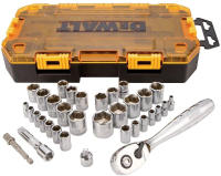 DEWALT (DWMT73804) Socket Set, 3/8-Inch Drive, SAE/Metric, 34-Piece