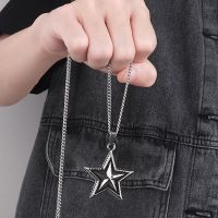 【Ready Stock】⚡? New Fashion Creative Simple Hip Hop Boy Temperament Trendy Brand Casual Personality Punk Five Pointed Star Necklace