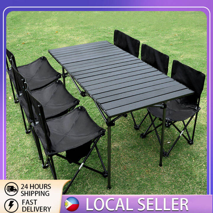 Folding Table Portable Outdoor Camping Tables And Chairs Sets Barbecue Picnic Camping Table