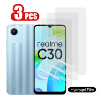 3ชิ้นฟิล์มไฮโดรเจลสำหรับ Oppo Realme C30 C33 C21 C21y C3 20 Narzo Realme 50a C31 50 C25s หน้าจอสำหรับป้องกัน30 C25y