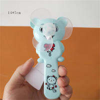 Hand Press Fan Plastic Cute Cartoon Bear Safe Mini Manual Fan for Room Exercise Travel