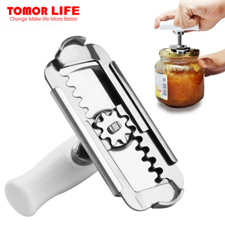  Jar Opener Multifunction Adjustable for 1-4 inches Bottle Can,  Stainless Steel Lids Off Jar Opener. Fit Seniors, Arthritis, Women,  Chilren, Weak Hands : Home & Kitchen