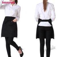 【hot sale】✾✆❄ D13 Honouryou♥ Black Bust Waiter Short Apron Kitchen Restaurant Flirty With Pocket