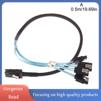 [งดงาม] ขายดี SAS SATA สาย Mini-SAS SFF-8087ไป4 SATA สาย Mini SAS 4i SFF8087 36P