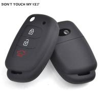 KLL 3 Button Silicone Car Remote Flip Key Fob Shell Cover Case For Hyundai Creta I10 I20 Tucson Elantra Santa Fe 2016 2017 2018