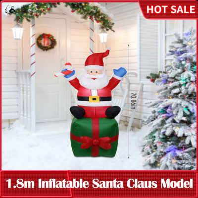 1.8เมตรพองซานตาคลอสรุ่นตุ๊กตาคริสต์มาสชุดตกแต่งลานเสาสำหรับคริสต์มาสปีใหม่ปาร์ตี้ตกแต่ง Navidad เครื่องประดับ