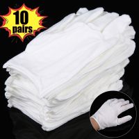 10pairs Cotton Gloves for Dry Hands Handling Film Ceremonial Stretch Household Cleaning Tools