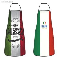 ۩卐 Retro Italian Flag Pizza Aprons Men Women Italy Pride Adult Unisex Kitchen Chef Bib Tablier Cuisine Cooking Baking Gardening