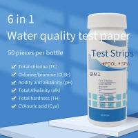 6inch 1 Multi -function pH test paper 50 pcs Swimming pool test paper residual chlorine/hardness/total alkali/cyanuric acid Inspection Tools