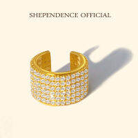 Shependence ต่างหูหนีบคริสตัล 6 แถว (Luxurious 6 Roles Crystal Ear Cuff)