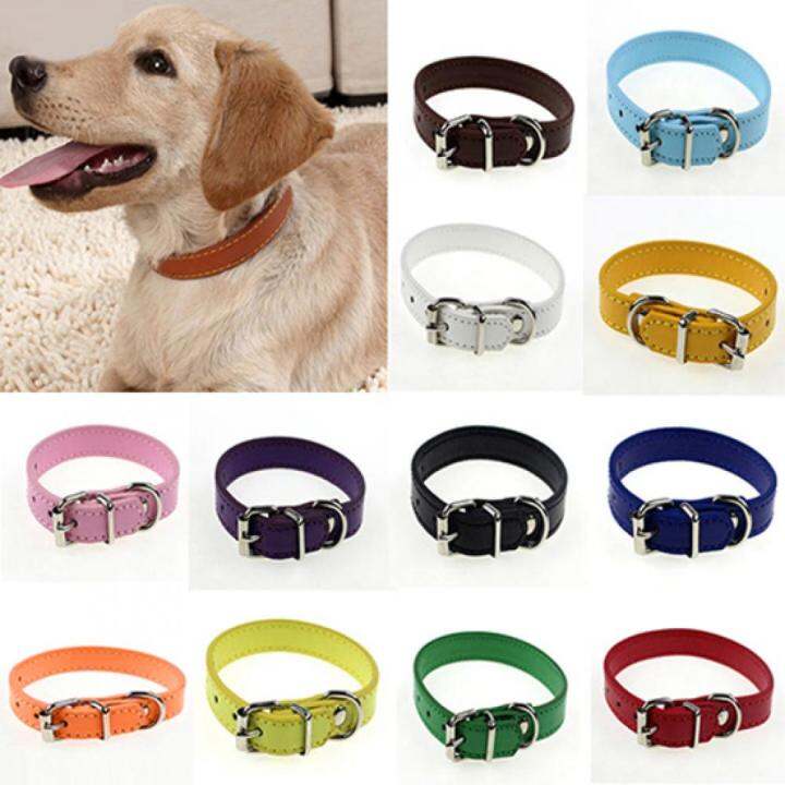 cute-adjustable-dog-pet-puppy-faux-leather-pure-color-neck-buckle-collar-leashes