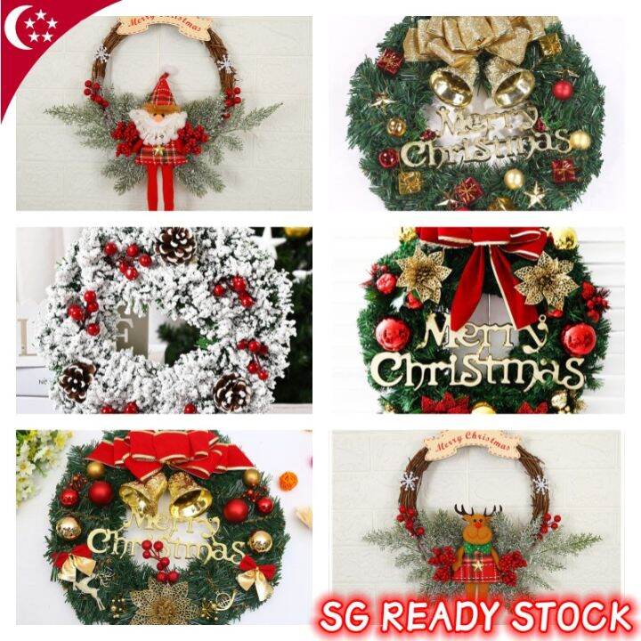 [SG READY STOCK] Christmas Decorations Wreaths Wreaths Window
