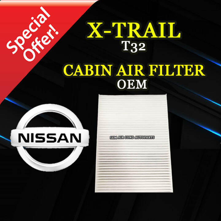NISSAN XTRAIL T32 OEM FIBRE CABIN AIR FILTER (CAR AIRCOND SYSTEM
