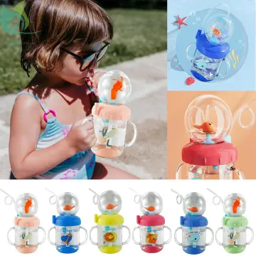Baby Drinking Cup With Whale Squirt Cute Spray Water Portable Sippy With  Straw