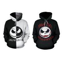 ۞❏ 2020Before Christmas Hoodies Print Jack And Sally Jackets For Man Women Couple Coats Black Sweatshirts