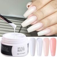 Acrylic UV Gel Polish Thick Builder Nail Gel For Nail Extension Crystal Clear Pink White Nail Art Soak Off Varnish JI1623-2