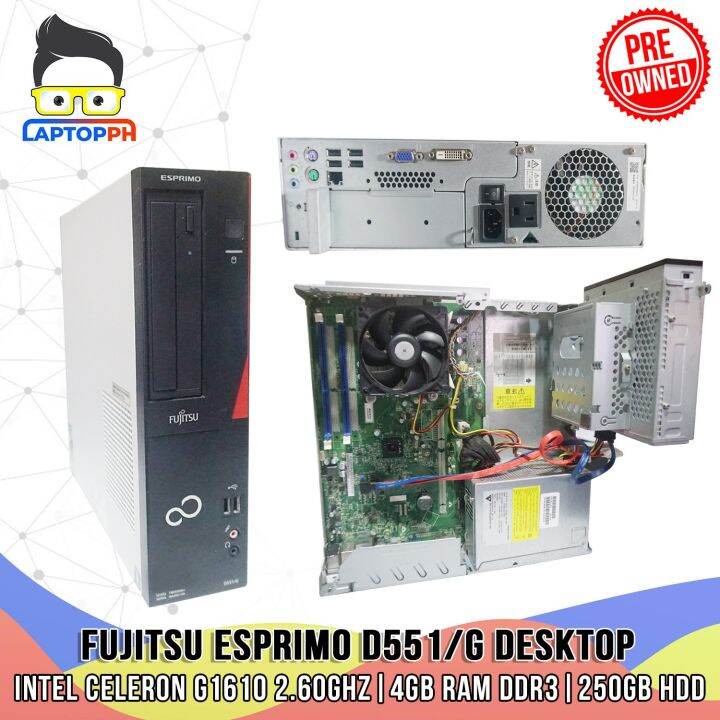 FUJITSU ESPRIMO D551/G SYSTEM UNIT ONLY | INTEL CELERON G1610 2.6