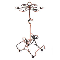 Stand Iron Drying Hanging Stemware Display Bar Wine Rack Storage European Style Elegant Freestanding Kitchen Bottle Glass Holder