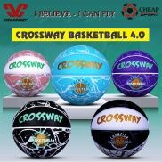 Bóng Rổ Chính Hãng CROSSWAY 4.0 Size Số 7 Da PU Cao Cấp Tiêu Chuẩn Thi Đấu