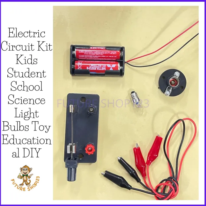 Electric Circuit Kit Kids Student School Science Light Bulbs Toy