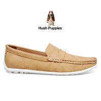 Hush Puppies_รองเท้าผู้ชาย รุ่น Dilon HP 8HCFB8910A - สีอูฐ รองเท้าหนังแท้ รองเท้าลำลอง รองเท้าแบบสวม Plus Size Mens Casual Shoes