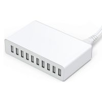 Ilepo 60W 10พอร์ตเครื่องชาร์จ Usb สำหรับ Iphone แท่นชาร์จ Usb แท่นชาร์จ Samsung ตั้งโต๊ะแท่นชาร์จ Ipad Kindle หลาย Xiaomi