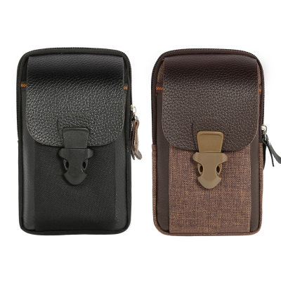 Vintage Multi-function PU Leather Fanny Waist Bag Men Casual Mobile Phone Pouch Wallet Outdoor Travel Sports Belt Bag for Men