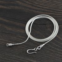 BOCAI New 100 pure S925 silver jewelry retro fashion braided horsewhip chain detachable simple design Man and Woman necklace