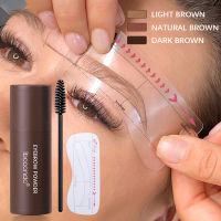 Ibcccndc One Step Eyebrow Stamp Shaping Kit Eye Brow เจลแสตมป์ชุดแต่งหน้า 10 Reusable Eyebrow Stencils แปรงคิ้ว