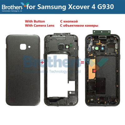 ปลอกหุ้มสำหรับ Samsung Galaxy เต็มรูปแบบ Xcover 4 G390กรอบกลางที่มีปุ่มเลนส์กล้องถ่ายรูปสำหรับ Samsung G390ฝาหลังที่อยู่อาศัยด้านหลังด้านบน