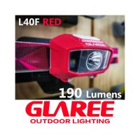 ?สินค้าขายดี? [แดง/RED]ไฟฉายคาดหัวรุ่นใส่ถ่าน GLAREE HEADLAMP 190 LUMEN