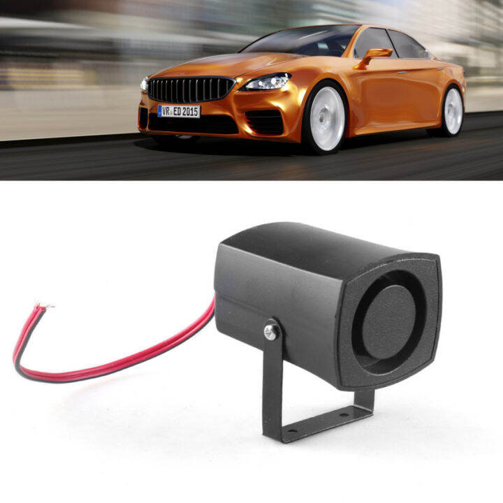 Klakson Alarm ไฟตำรวจรถ12V 6โทนเสียงรถบรรทุกโทรโข่งสีดำ6โทนเสียงไซเรนบ