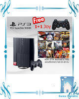 PS3 รุ่น SuperSlim - Black 500GB FREE Joy 2 ตัวของแท้ พร้อมเกมเต็มความจุในเครื่อง