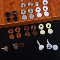 100pcs Screw Cap For Wall Furniture Plastic Decorative Nuts Cover Bolts Fold Snap Protective Cap Button Hardware Screw Cover