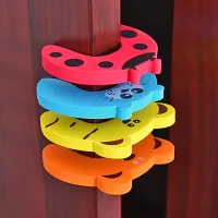 ☬▨☒ 10Pcs Baby Safety For Newborn Furniture Protection Card Door Stopper Security Cute Animal Care Child Lock Finger Protector