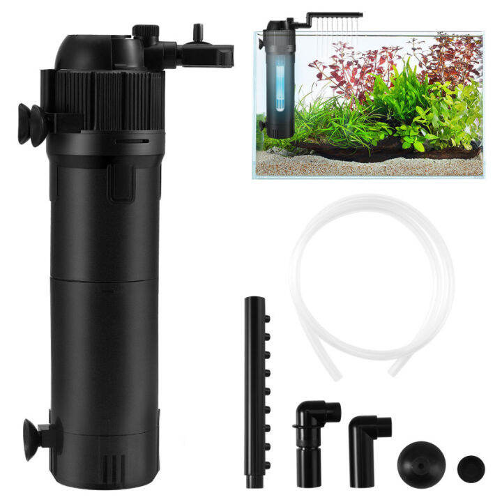 Nternal Fish Tank Filter,Aquarium Filter With UV Steriliser Turns Green